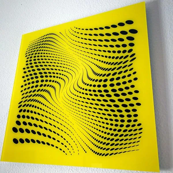 Print The River<br>(Amarillo/Negro) 40x40 - Imagen 2