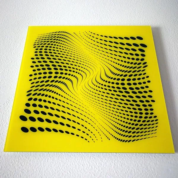 Print The River<br>(Amarillo/Negro) 40x40 - Imagen 4