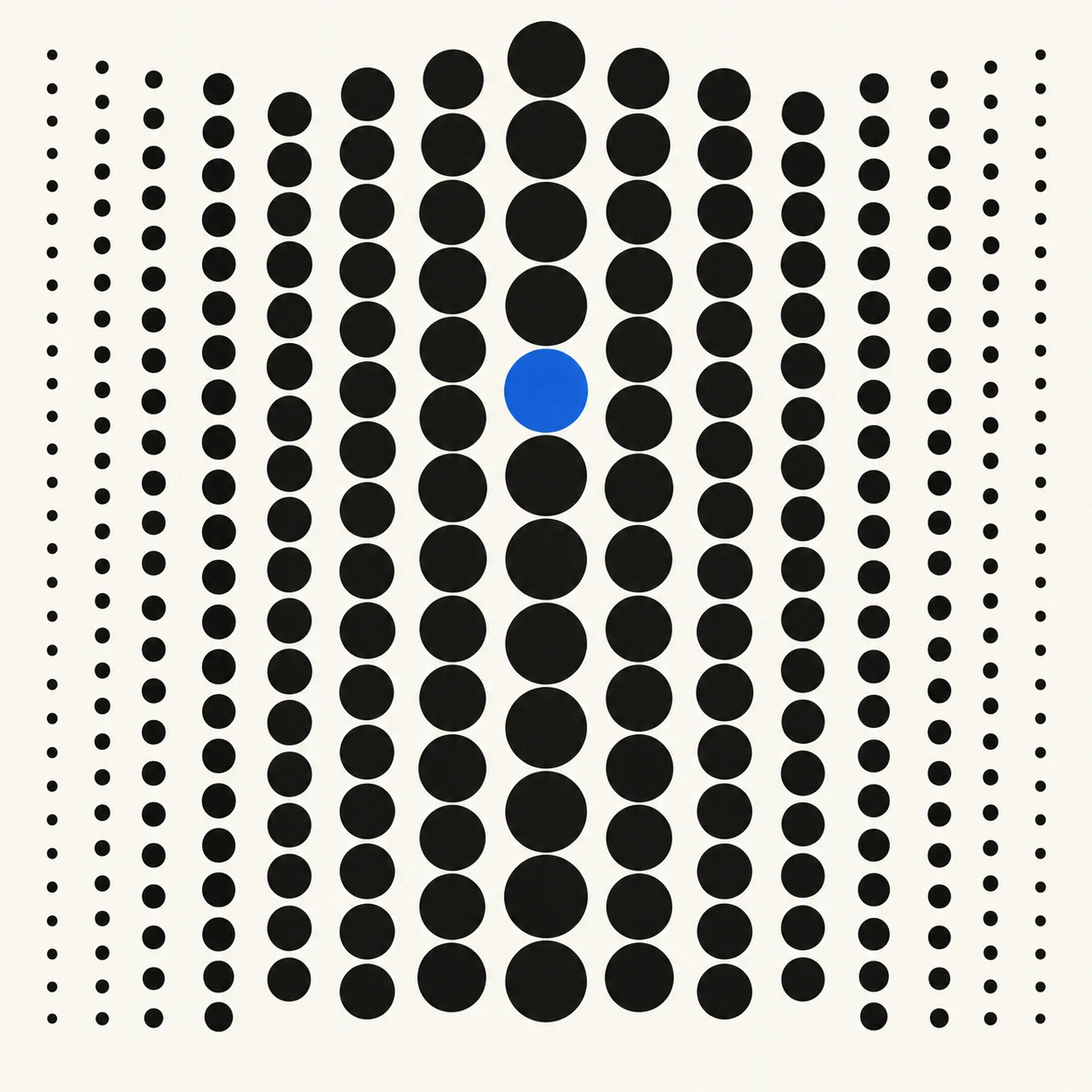 Patrón geométrico original que explica repetición y ritmo en el Op Art.